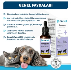 Onevet Glukozamin Kedi ve Köpekler Için Kas ve Kıkırdak Sağlığı Destekleyici Damla 50 M