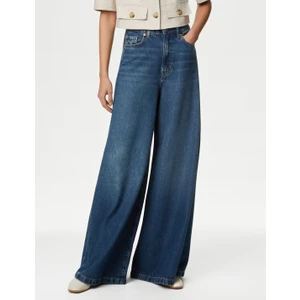 Marks & Spencer Lyocell™ Yüksek Bel Palazzo Jean Pantolon