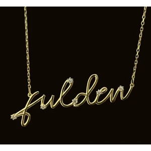 Yeni Trend Taşlı Gümüş Isim Kolye