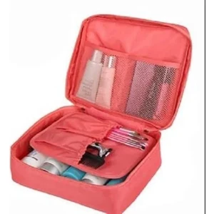 Organizer Kozmetik Makyaj Çantası Su Geçirmez Özellikli Somon