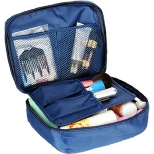 Organizer Kozmetik Makyaj Çantası Su Geçirmez Özellikli Lacivert