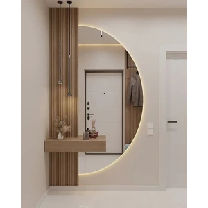 Cg Home LED Ayna, Yarımay Ayna, Dekoratif Ayna, Duvar Aynası, Konsol Aynası, Holl Aynası, Günışığı LED