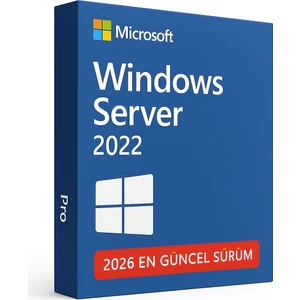Windows Server 2022 Standard – 2026 Orijinal Dijital Lisans Key (Ömür Boyu, 32/64 Bit) Ömür Boyu Kullanım