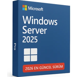 Windows Server 2025 Standard – 2026 Orijinal Dijital Lisans Key (Ömür Boyu, 32/64 Bit) Ömür Boyu Kullanım