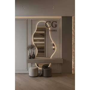 Cg Home Mars Boy Aynası Ledli, Asimetrik Ayna, Boy Aynası, Ledli Ayna, Duvar Aynası, Günışığı LED