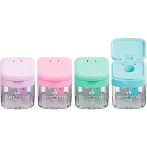 Kalemtraş Minibox Hazneli Pastel Renkler 4 Lü