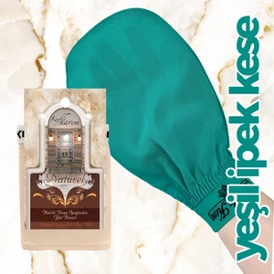 Otantik Kese Banyo Kesesi, Hamam Kesesi, Duş Kesesi, Vücut Kesesi, Yeşil İpek Banyo Kesesi