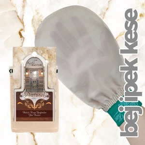 Otantik Kese Banyo Kesesi, Hamam Kesesi, Duş Kesesi, Vücut Kesesi, Bej İpek Banyo Kesesi