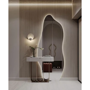 Cg Home Natura Boy Aynası Ledli, Asimetrik Ayna, Boy Aynası, Ledli Ayna, Duvar Aynası, Günışığı LED