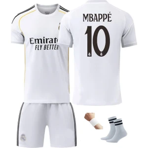 Kylian Mbappé 25/26 Sezon Real Madrid 10 Numara  Çocuk Forması 4 Parça Forma+Şort+Çorap+Biliklik