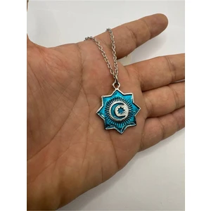 Türk Devletleri Teşkilatı Bayrağı Mavi Renk Kolye – Unisex Metal Takı