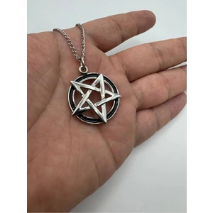 Vika (Wicca) Pentagram  Kolye – Metal  Zincirli, Gotik & Unisex Takı