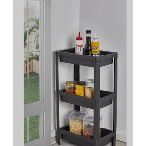 Elit Çok Amaçlı Raf Ünitesi Banyo Mutfak Eşya Rafı - 3 Katlı Plastik Raf