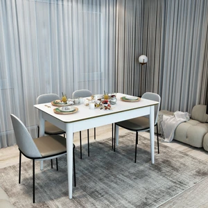 Nur Mobilya Mdf Mutfak Masası Beyaz