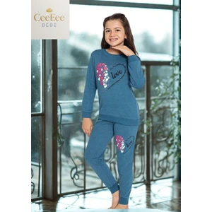 Kız Çocuk Desenli Pijama Takımı