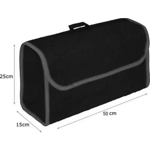 Araba Bagaj Çantası Cırtcırtlı Gri Çizgili Oto Halı Bagaj Organizer Alet Eşya Çantası