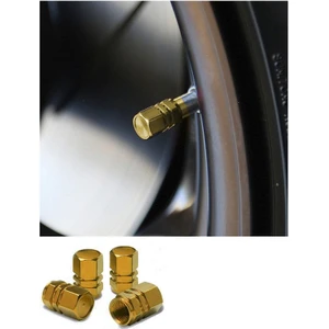 Alüminyum Altıgen Sibop Kapağı 4'lü Gold Renk Yüksek Kalite Paslanmaz Çelik Alaşım