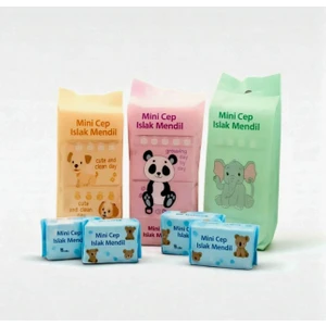 Mini Cep Boy Islak Mendil 8’li Paket (64 Yaprak) – Taşınabilir, Hijyenik ve Pratik Kullanım