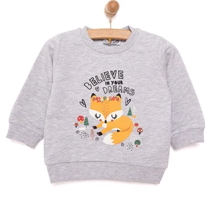Hellobaby Basic Az Şardonlu Tilki Desenli Sweatshirt Kız Bebek