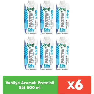Vanilya Aromalı Proteinli Süt 500 ml x 6 Adet