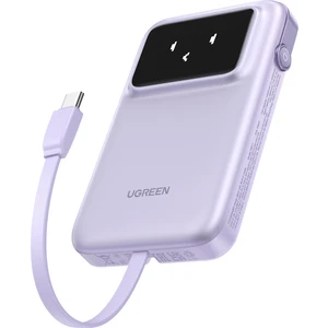 Uno Dahili Kablolu 10.000 Mah 30W Hızlı Şarj Powerbank, Mor, 35604B