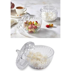 2'li Mika Dekoratif Şekerlik Lokumluk Seti