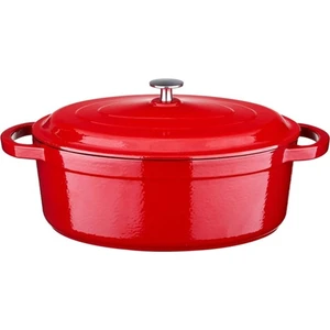 Sığ Döküm Tencere Kırmızı 24cm