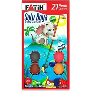 Sulu Boya 21 Renk Büyük Boy Fırça Hediyeli