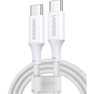 Usb-C 100W 3A Qc Pd Silikon Örgülü Hızlı Şarj Kablosu, 1 Metre, Beyaz, 15267
