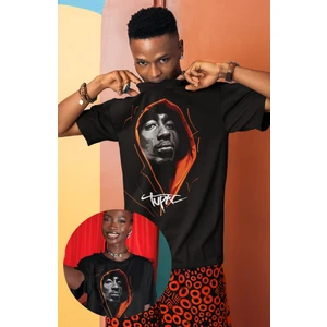 Fuddy Moda 3D Tupac Baskılı Tişört, Erkek-Kadın Rap Baskılı T-Shirt