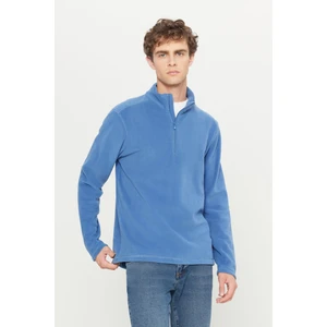 Altınyıldız Classics Erkek Indigo Anti-pilling Tüylenme Yapmayan Standart Fit Dik Yaka Soğuk Geçirmez Polar Sweatshirt