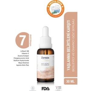 Nemlendirici Göz Çevresi Serumu 30 ml – Kolajen, Hyaluronik Asit ve C Vitamini ile Canlandırıcı Bakım