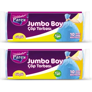 Güçlü Çöp Torbası Jumbo Boy 10'lu 80 x 110 cm İkili Set