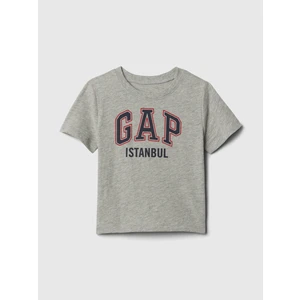 Erkek Bebek Gri Gap Logo T-Shirt