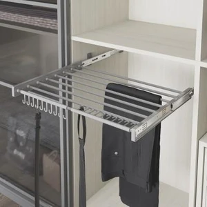 S-6306-G Plastik Kapaklı Teleskopik Raylı Pantolonluk Gri 70 cm Modül