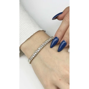 Ne10 Takı Bileklik, Zirkon Taşlı, Kararmayan Paslanmaz Çelik, Su Yolu, Altın Renk, Model383