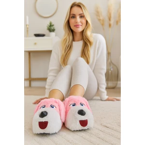 Modafrato Köpekli Peluş Unisex Hayvanlı Panduf Ev Ayakkabısı Pufidik