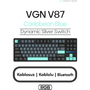 Vgn V87 Rgb Gaming Kablosuz Mekanik Klavye Gasket (2.4ghz Kablosuz, Bluetooth, Kablolu Usb-C)