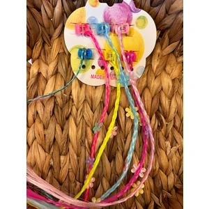 Şehrazat Handmade Tasarım Unicorn Çocuk 6 Lı Renkli Çiçekli Postiş Mandal Toka