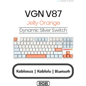 Vgn V87 Rgb Gaming Kablosuz Mekanik Klavye Gasket (2.4ghz Kablosuz, Bluetooth, Kablolu Usb-C)
