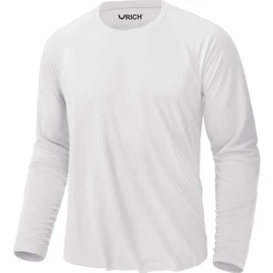 Erkek Beyaz Basic Uzun Kollu Tişört Sporcu Body T-Shirt