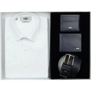 4'lü Kemer & Cüzdan & Kartlık & Gömlek Seti