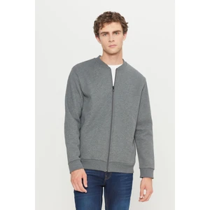 Altınyıldız Classics Erkek Antrasit-melanj Standart Fit Normal Kesim Içi Polarlı 3 Iplik Kolej Yaka Pamuklu Sweatshirt