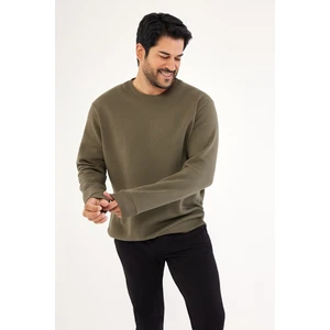 Altınyıldız Classics Erkek Haki Standart Fit Normal Kesim Içi Polarlı 3 Iplik Bisiklet Yaka Pamuklu Sweatshirt