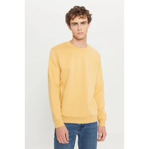 Altınyıldız Classics Erkek Hardal Standart Fit Normal Kesim Içi Polarlı 3 Iplik Bisiklet Yaka Pamuklu Sweatshirt
