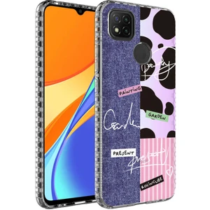 Xiaomi Redmi 9c Kılıf Airbag Kenarlı Renkli Desenli Silikon Zıvo Elegans Kapak-No8