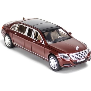 1:24 Mercedes-Benz Maybach S600 Genişletilmiş Alaşım Araba Oyuncak Modeli (Yurt Dışından)