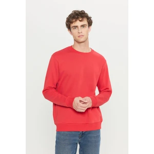 Altınyıldız Classics Erkek Kırmızı Standart Fit Normal Kesim Içi Polarlı 3 Iplik Bisiklet Yaka Pamuklu Sweatshirt