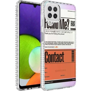 Galaxy M22 Kılıf Airbag Kenarlı Renkli Desenli Silikon Zıvo Elegans Kapak-No6