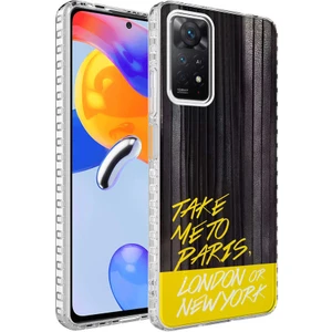 Xiaomi Redmi Note 11 Global Kılıf Airbag Kenarlı Renkli Desenli Silikon Zıvo Elegans Kapak-No3